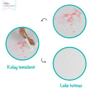 Katlanır Bebek Yatağı Beyaz