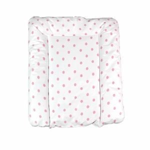 Elyaf Dolgulu Alt Değiştirme Minderi Puantiyeli Pembe (50x70cm)