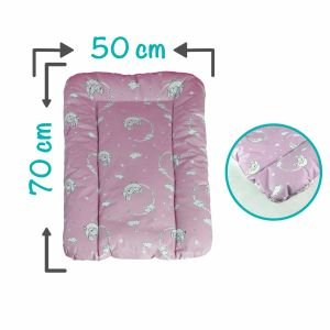 Elyaf Dolgulu Alt Değiştirme Minderi Aydede Pembe (50x70cm)