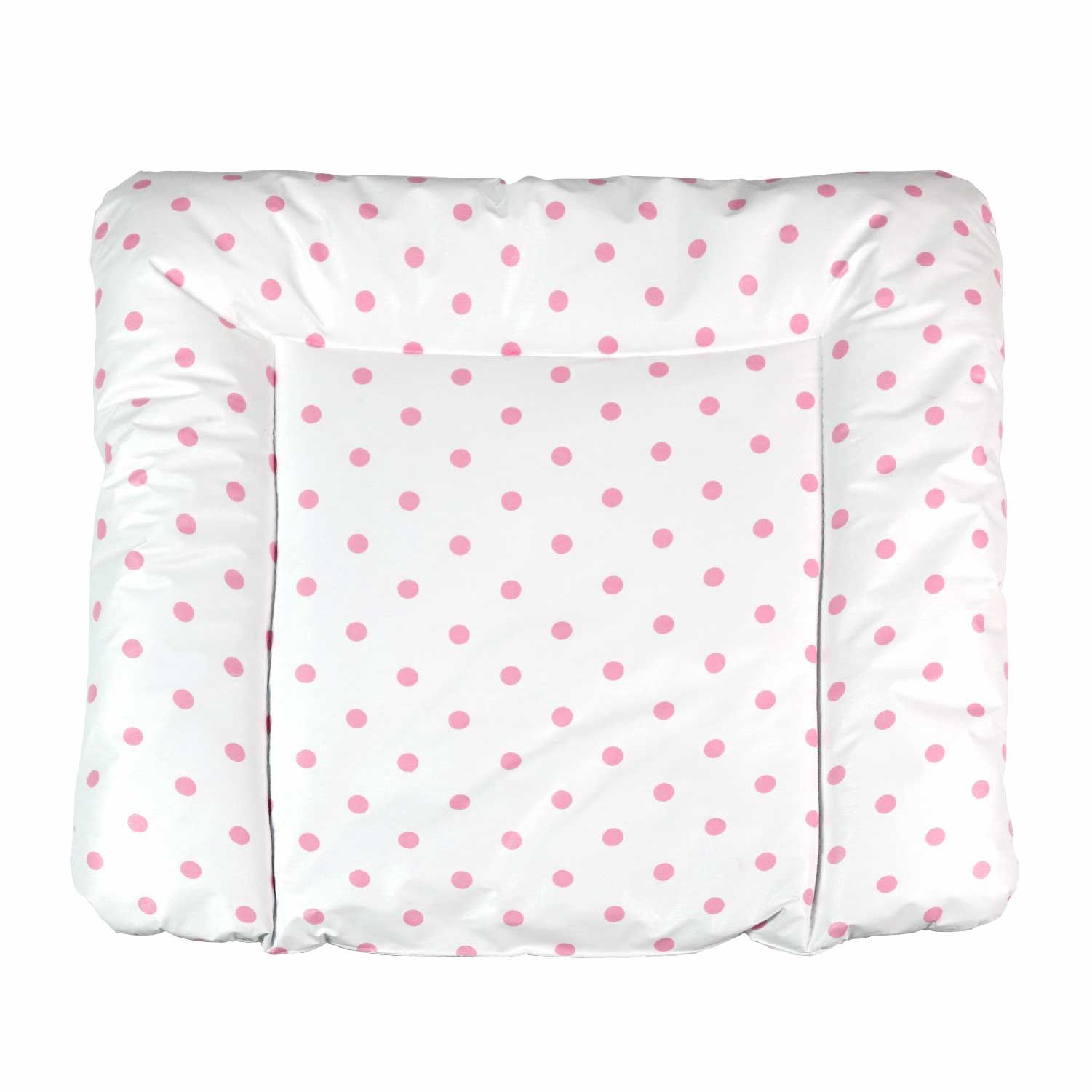 Elyaf Dolgulu Alt Değiştirme Minderi Puantiyeli Pembe (75x85cm)