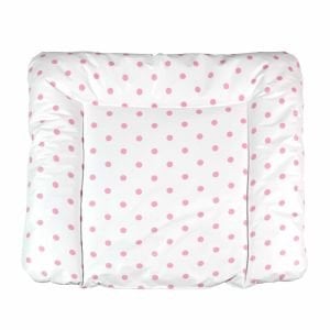Elyaf Dolgulu Alt Değiştirme Minderi Puantiyeli Pembe (75x85cm)