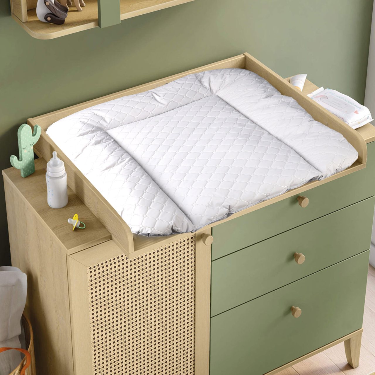 baby'ness Quilted Changing Mat — White — view 6