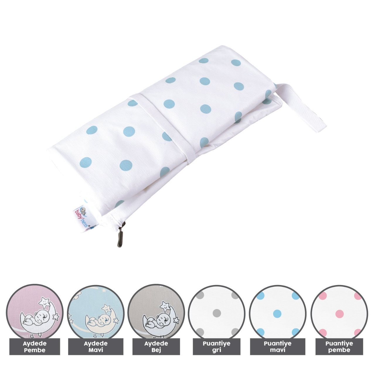 baby'ness Travel-size Changing Care Set — Polka dot Blue — view 5