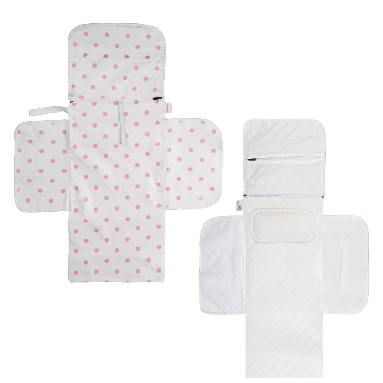 baby'ness Travel-size Changing Care Set — Polka dot Pink