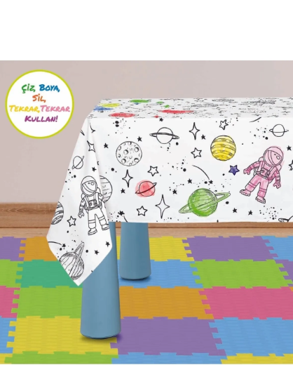 Space Journey patterned table cover