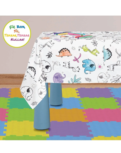 Animal Kingdom patterned table cover