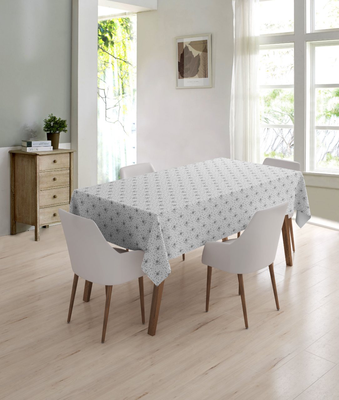 baby'ness party tablecloth — Stars Silver print